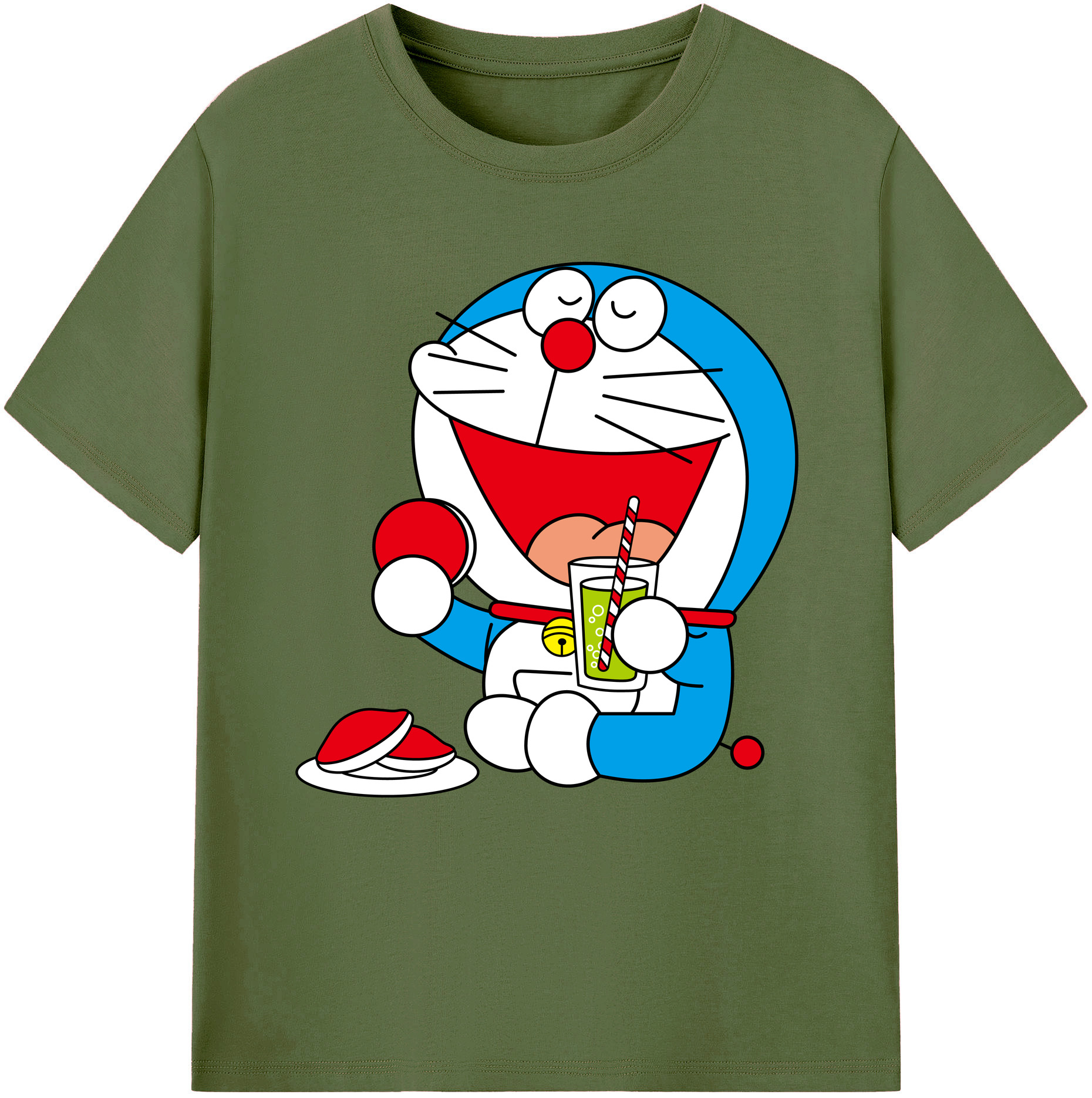 （画像用） ドラえもん Doraemon 綿100％半袖Tシャツ（フロントプリント）